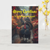 Merry Christmas to vegetarians and vegans. Kaart (Gele Bloem)