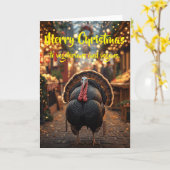 Merry Christmas to vegetarians and vegans. Kaart (Gele Bloem)