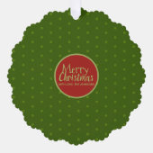 Merry Christmas Toevoegen Foto Papier Ornament Kaa (Voorkant)