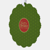 Merry Christmas Toevoegen Foto Papier Ornament Kaa (Links)