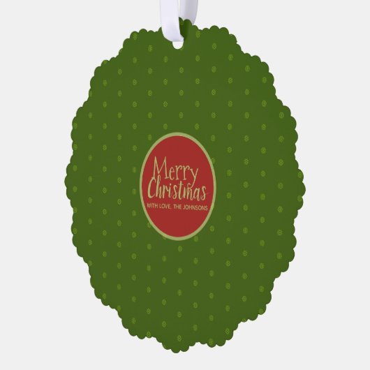 Merry Christmas Toevoegen Foto Papier Ornament Kaa (Links)