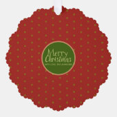 Merry Christmas Toevoegen Foto Papier Ornament Kaa (Voorkant)