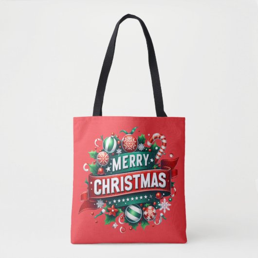 Merry Christmas Tote Bag (Voorkant)
