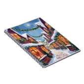 Merry Christmas Town Watercolor Holiday Notitieboek (Rechterzijde)