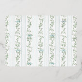 Merry Christmas Traditional  krans lint Folie Feestdagenkaart (Achterkant)