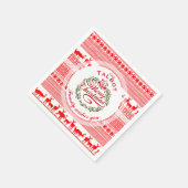 MERRY CHRISTMAS Traditional personalized P Napkin Servet (Hoek)
