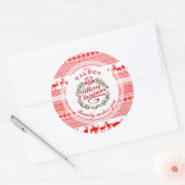 MERRY CHRISTMAS Traditional personalized Round S Ronde Sticker (Envelop)