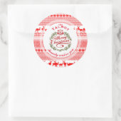 MERRY CHRISTMAS Traditional personalized Round S Ronde Sticker (Tas)