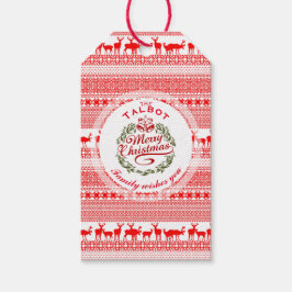 MERRY CHRISTMAS Traditioneel gepersonaliseerd cade Cadeaulabel