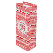 MERRY CHRISTMAS Traditioneel gepersonaliseerd wijn Cadeautas (Voorkant Gekanteld)