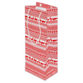 MERRY CHRISTMAS Traditioneel gepersonaliseerd wijn Wijn Cadeautas (Achterkant Gekanteld)