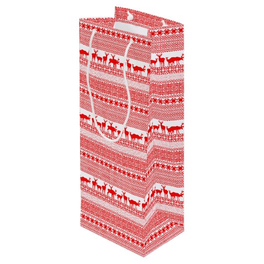 MERRY CHRISTMAS Traditioneel gepersonaliseerd wijn Wijn Cadeautas (Achterkant Gekanteld)