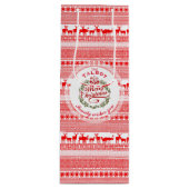 MERRY CHRISTMAS Traditioneel gepersonaliseerd wijn Wijn Cadeautas (Voorkant)