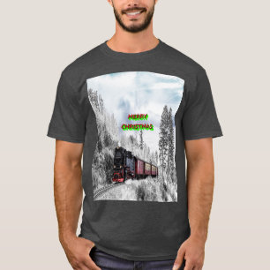 MERRY CHRISTMAS TRAIN T-SHIRT