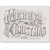 MERRY CHRISTMAS TRANSPARANT STICKER (Voorkant)