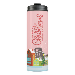 Merry Christmas Travel Mug feestdag Thermosbeker