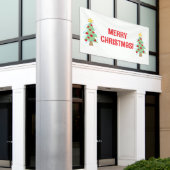Merry Christmas Tree Banner (Buitenkant Gebouw)