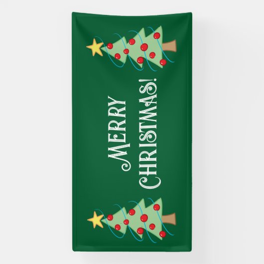 Merry Christmas Tree Banner (Verticaal)