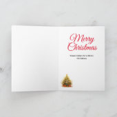 Merry Christmas Tree Bedrijfsnaam Feestdagen Kaart (Binnen)