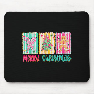 Merry Christmas Tree Bow Gingerbread Candy Cane Gi Muismat