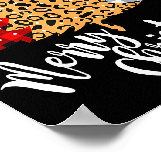 Merry Christmas Tree Buffalo Plaid Red Green Xmas  Poster (Hoek)