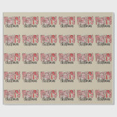 Merry Christmas Tree Cake Xmas Festive Holiday  Cadeaupapier (Vlak)