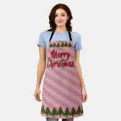 Merry Christmas Tree Candy Cane Fun Holiday Schort (Gedragen)