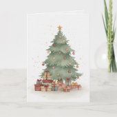 Merry Christmas Tree Card Gifts Under the Tree Kaart (Voorkant)