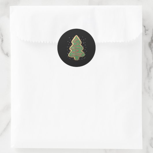 Merry Christmas Tree Christmas Ronde Sticker (Tas)