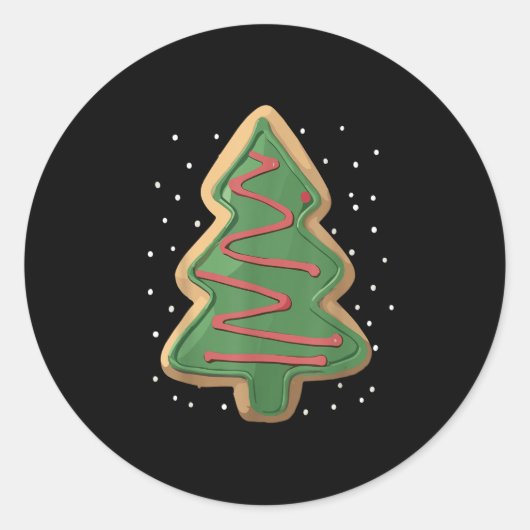 Merry Christmas Tree Christmas  Ronde Sticker (Voorkant)