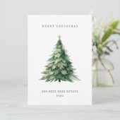 Merry Christmas Tree Corporate Kaart voor Feestdag (Staand voorkant)
