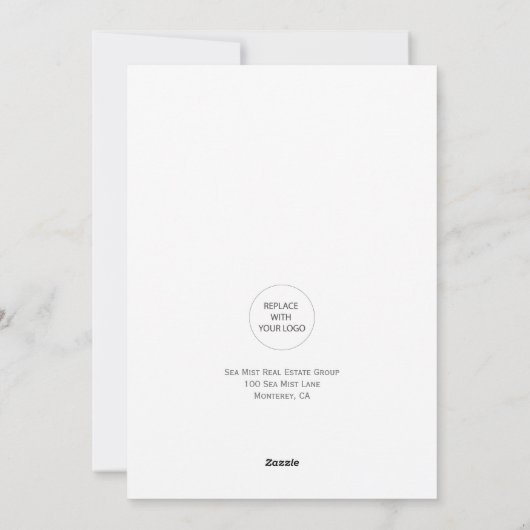 Merry Christmas Tree Corporate Kaart voor Feestdag (Achterkant)