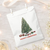 Merry Christmas. Tree (design 1) with gifts Bedankzakje (Geknipt)