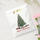 Merry Christmas. Tree (design 1) with gifts Bedankzakje (Gezegeld)