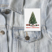 Merry Christmas. Tree (design 1) with gifts Button (Insitu)