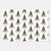 Merry Christmas. Tree (design 1) with gifts Inpakpapier Vel (Voorkant 2)