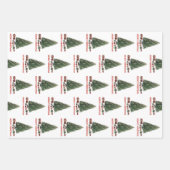 Merry Christmas. Tree (design 1) with gifts Inpakpapier Vel (Voorkant)