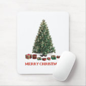 Merry Christmas. Tree (design 1) with gifts Muismat (Met muis)