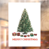Merry Christmas. Tree (design 1) with gifts Raamsticker (Vel 2)