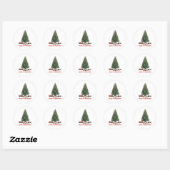 Merry Christmas. Tree (design 1) with gifts Ronde Sticker (Vel)