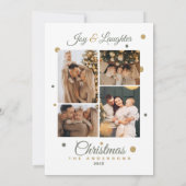 Merry Christmas Tree Family Custom Afbeeldingen St Bedankkaart (Achterkant)