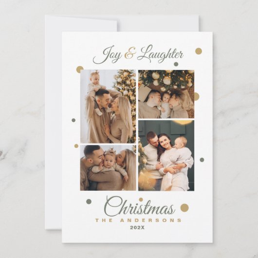 Merry Christmas Tree Family Custom Afbeeldingen St Bedankkaart (Achterkant)