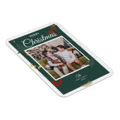 Merry Christmas Tree Family Photo Green Red Magneet (Rechterzijde)