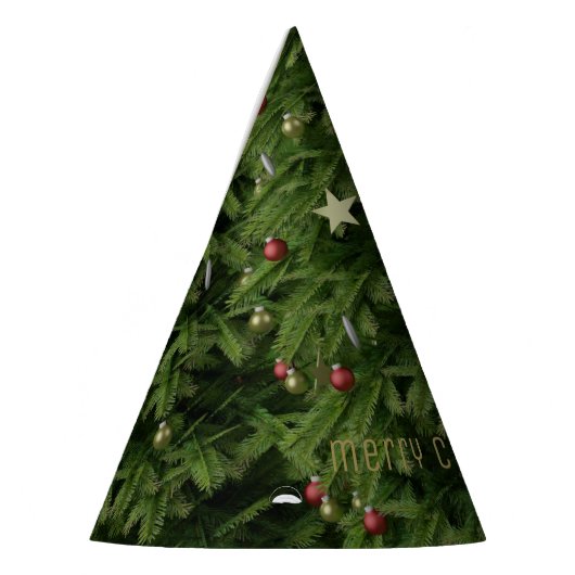 Merry Christmas Tree Feestelijke Paper Party Pet Feesthoedjes (Links)