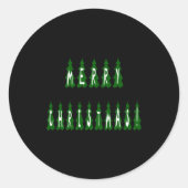 Merry Christmas Tree Font Girls And Boys  Ronde Sticker (Voorkant)