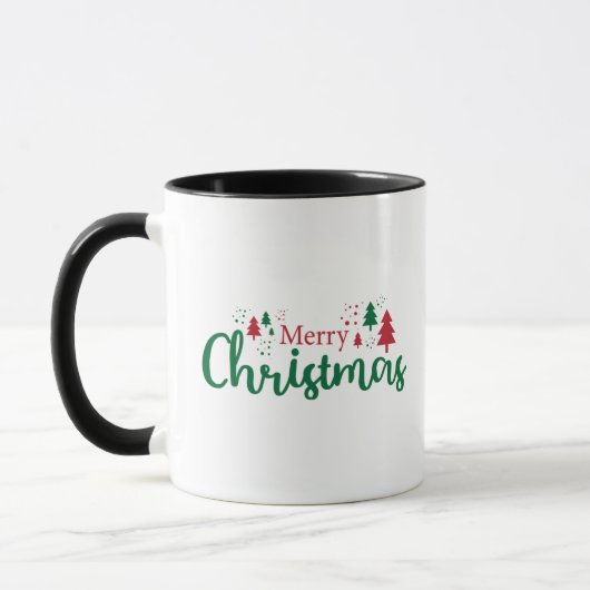 Merry Christmas Tree Holiday Mug, 11 oz Mok (Links)