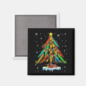 Merry Christmas Tree Kayak Kayaking - Uni-adults,  Magneet (Voorkant / Achterkant)