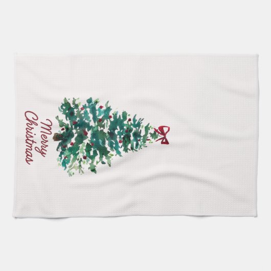 Merry Christmas Tree Kitchen Towel Theedoek (Horizontaal)
