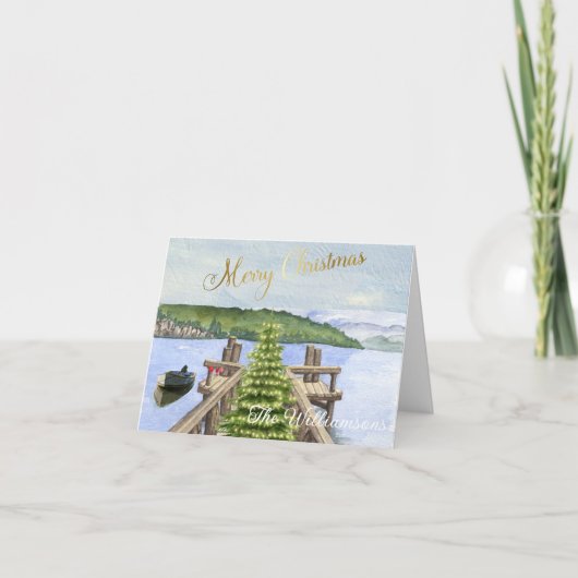 Merry Christmas Tree Lake Budget Kaart (Voorkant)