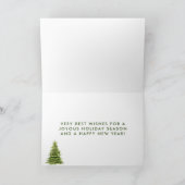 Merry Christmas Tree Lake Ornamenten Kaart (Binnen)